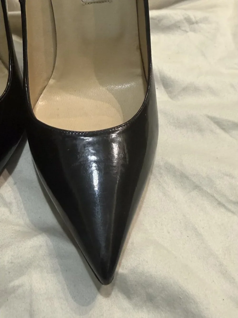 Jimmy Choo Anouk 120 Black Patent Pointed Toe Stiletto Pump EU 40 Italy - Picture 3 of 9